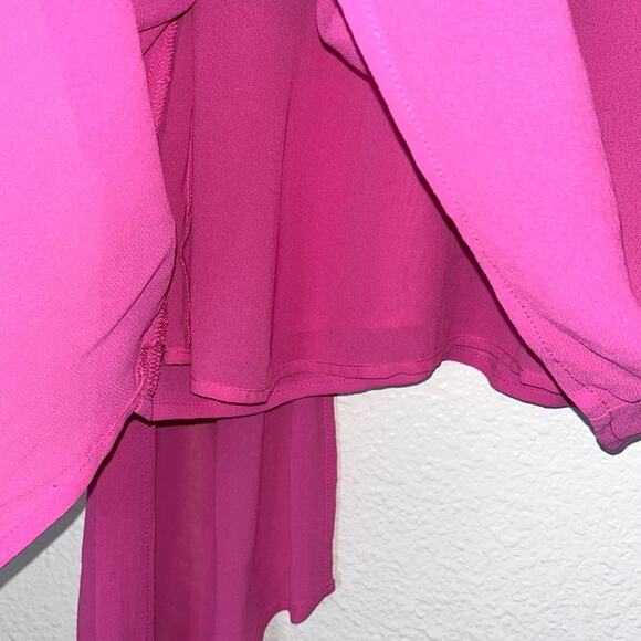Bardot Pink Stilla Asymmetrical Drape Dress Woman's size 2/XXS Formal Prom Dance - Picture 14 of 15